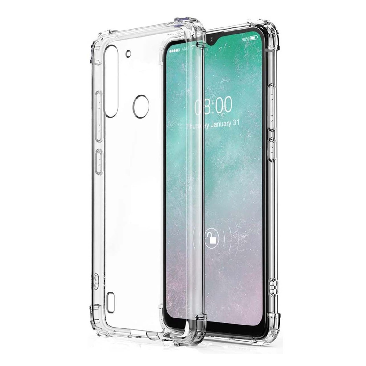 Funda Gel Tpu Anti-Shock Transparente para Motorola Moto G8 Power Lite