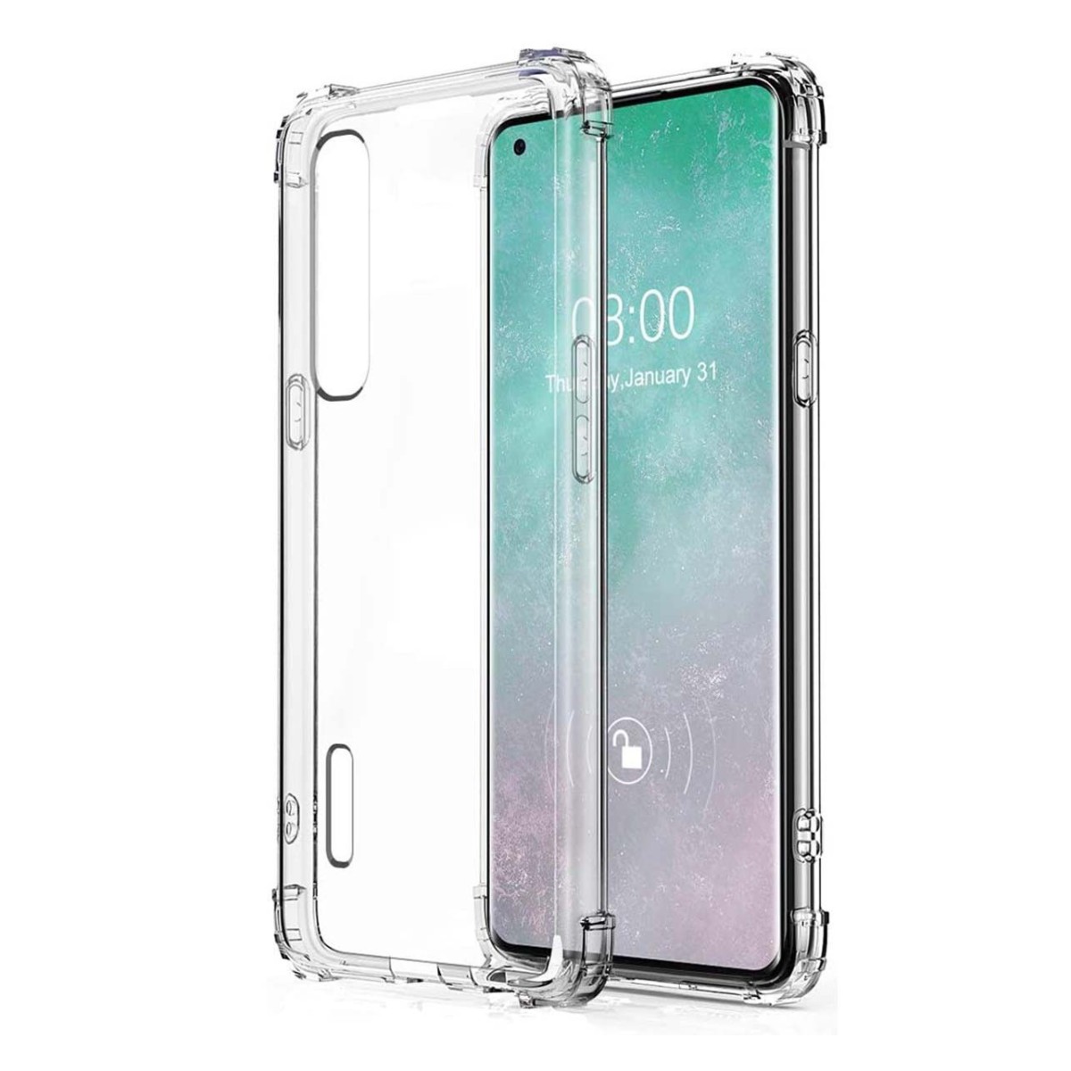 Funda Gel Tpu Anti-Shock Transparente para Oppo Find X2 Pro