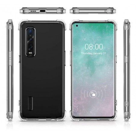 Funda Gel Tpu Anti-Shock Transparente para Oppo Find X2 Pro
