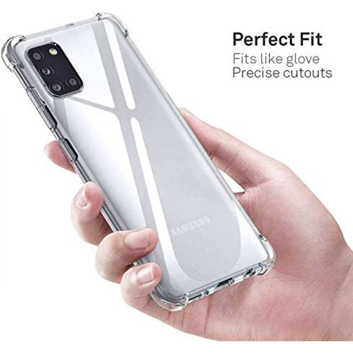 Funda Gel Tpu Anti-Shock Transparente para Samsung Galaxy A31