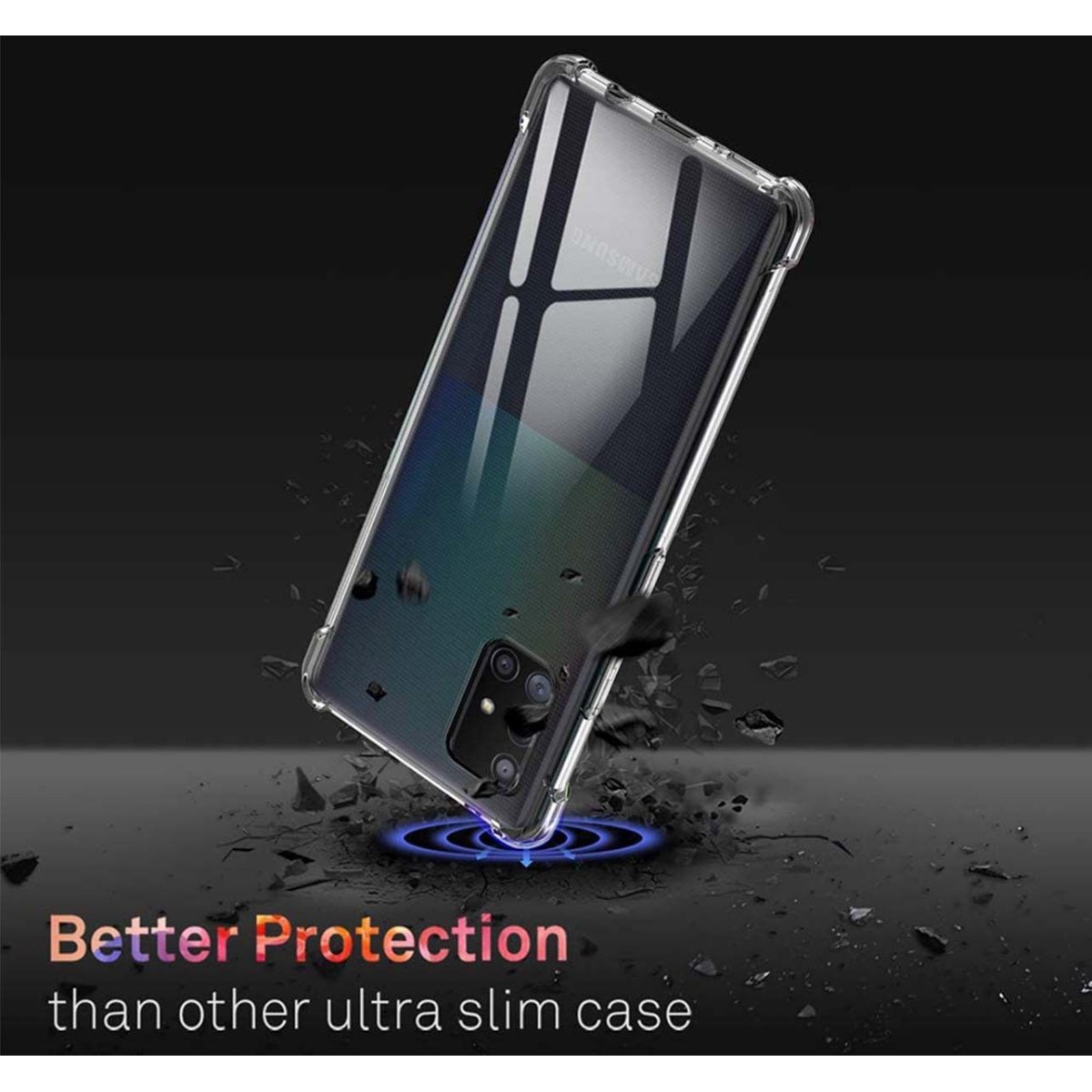 Funda Gel Tpu Anti-Shock Transparente para Samsung Galaxy A51 5G