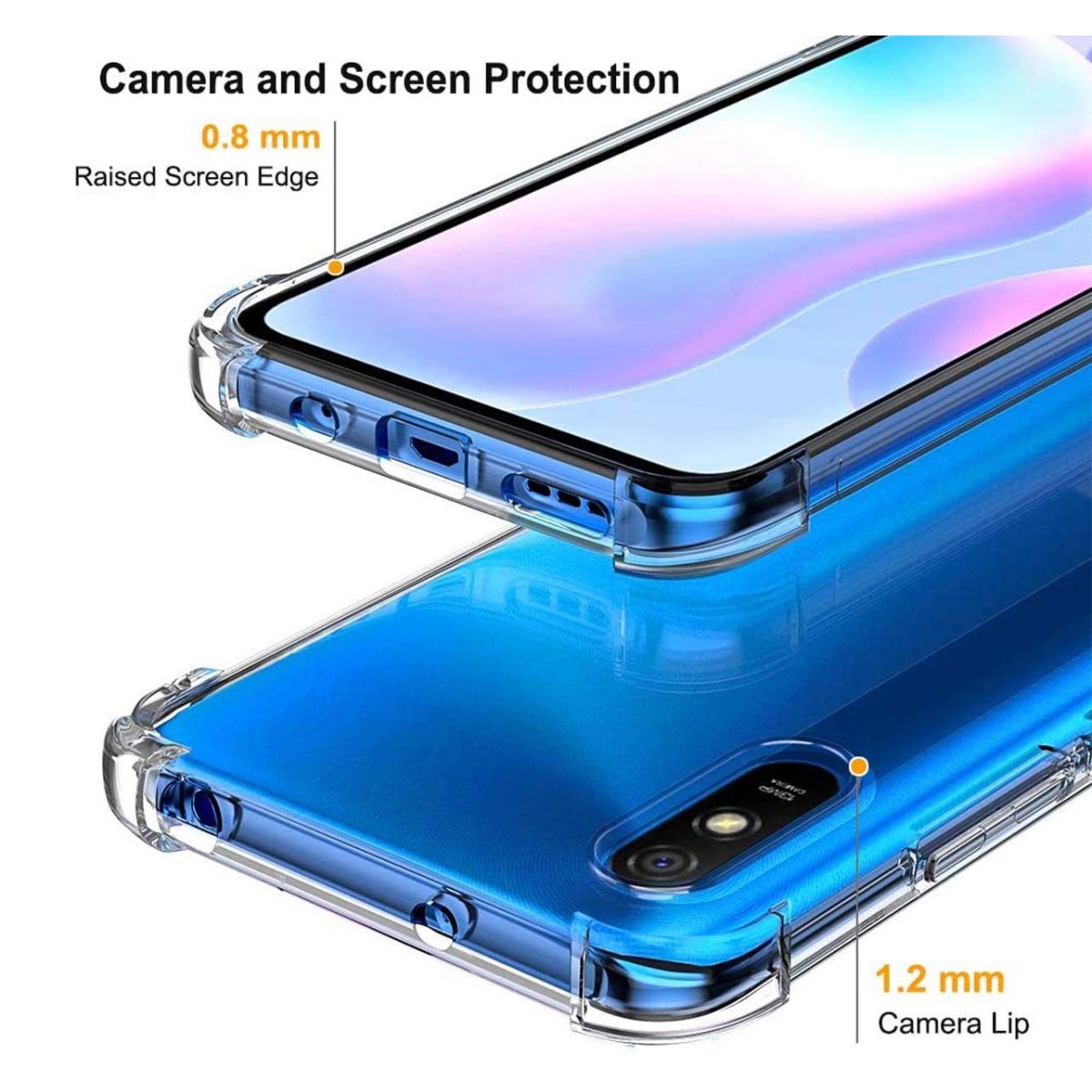 Funda Gel Tpu Anti-Shock Transparente para Xiaomi Redmi 9A / 9AT