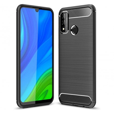 Funda Gel Tpu Tipo Carbon Negra para Huawei P Smart 2020