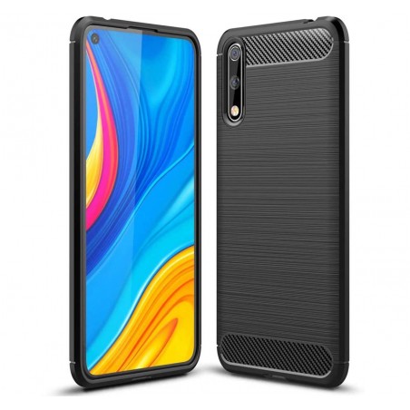 Funda Gel Tpu Tipo Carbon Negra para Huawei P Smart S / Y8p