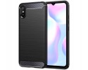 Funda Gel Tpu Tipo Carbon Negra para Xiaomi Redmi 9A / 9AT
