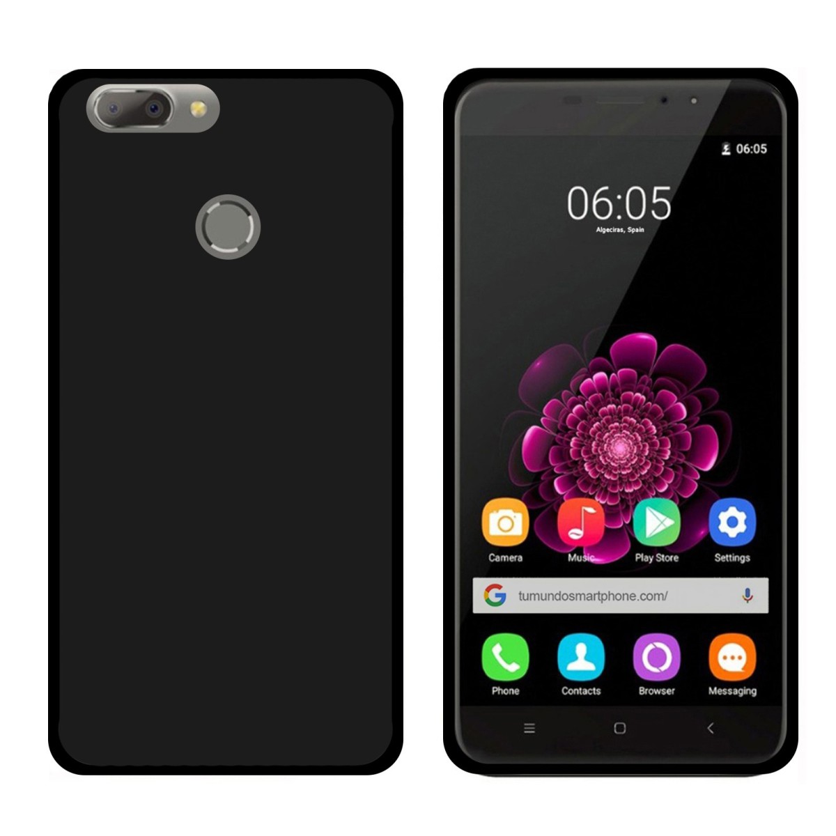 Funda Gel Tpu para Oukitel U20 Plus Color Negra