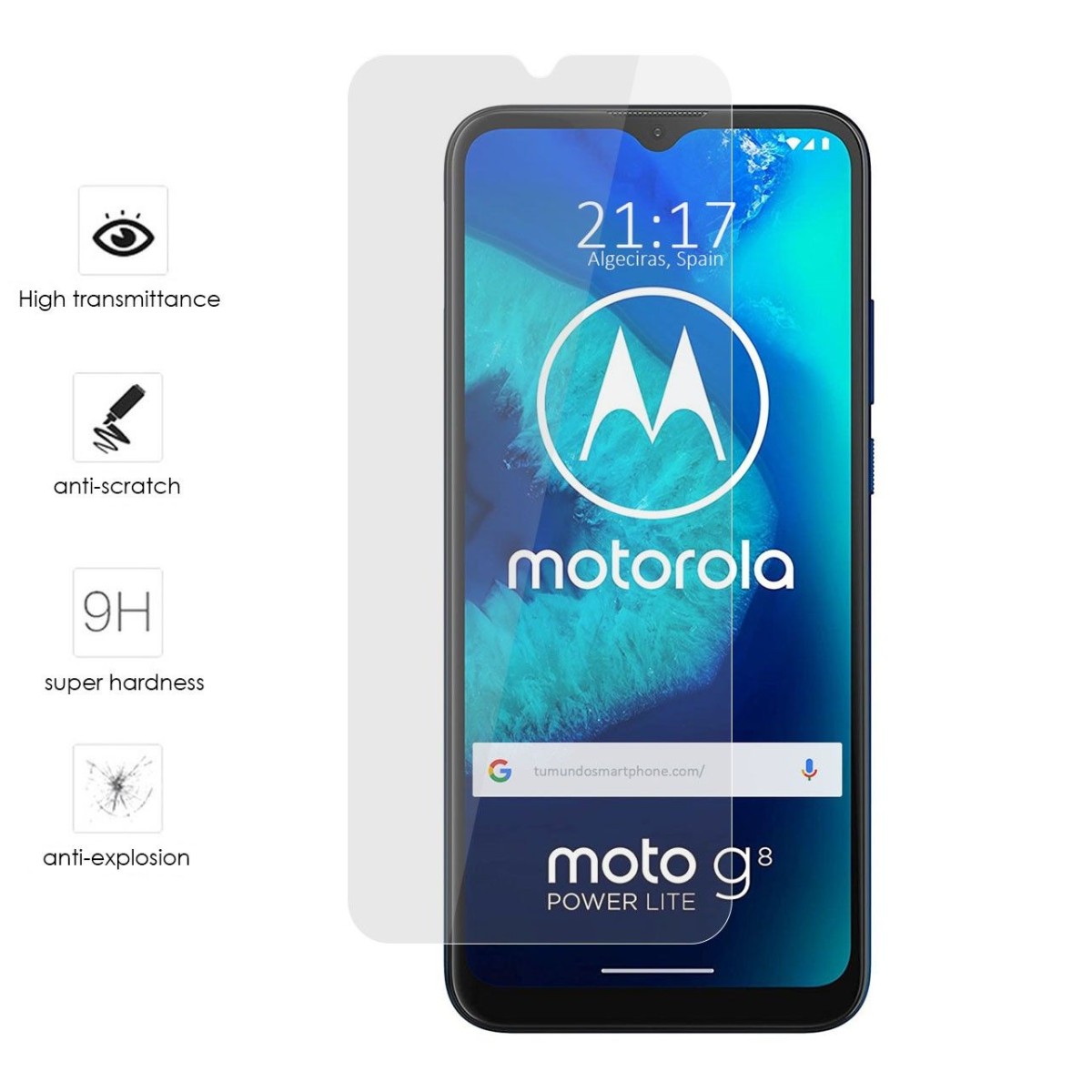 Protector Cristal Templado para Motorola Moto G8 Power Lite Vidrio