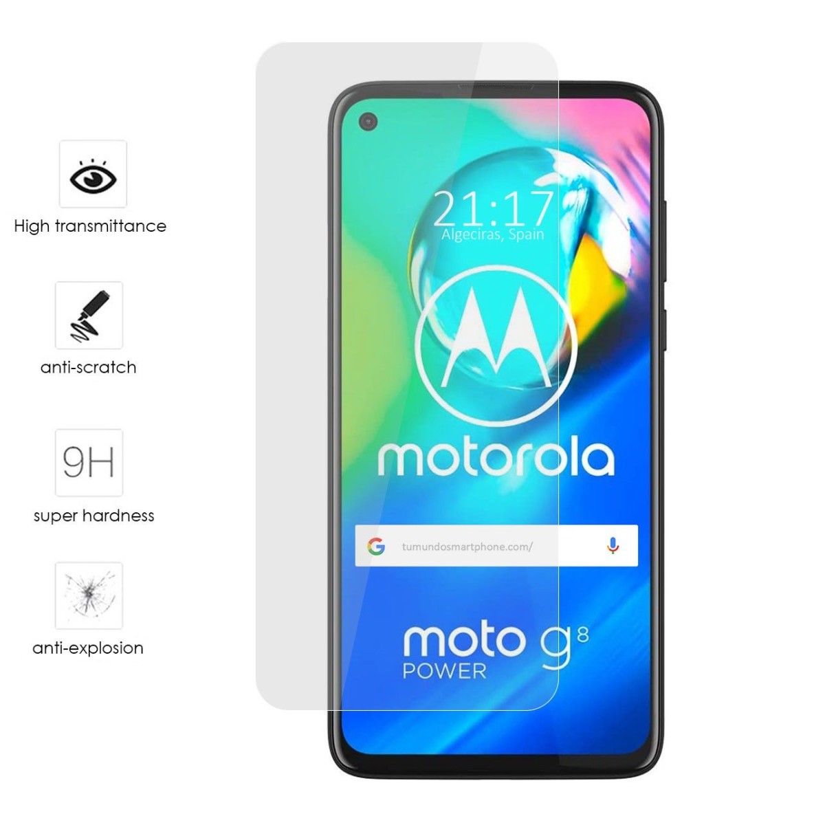 Protector Cristal Templado para Motorola Moto G8 Power Vidrio