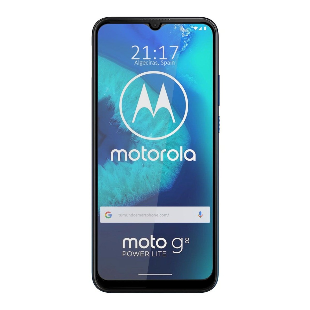 Protector Cristal Templado Completo 5D Full Glue Negro para Motorola Moto G8 Power Lite Vidrio