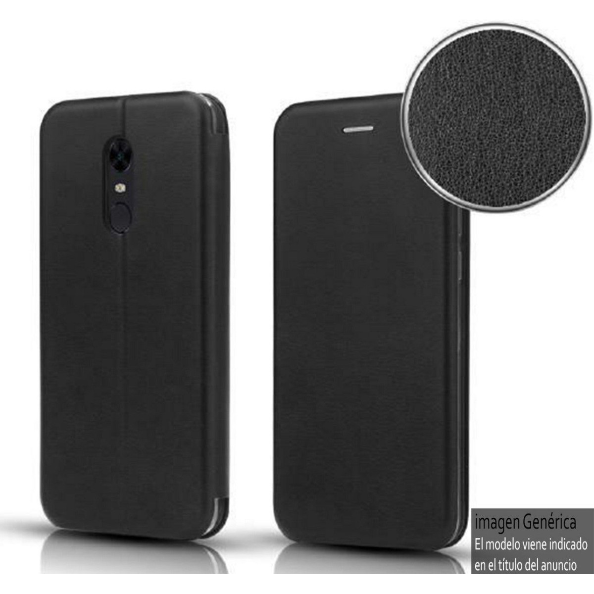 Funda Libro Soporte Magnética Elegance Negra para Samsung Galaxy A71 5G