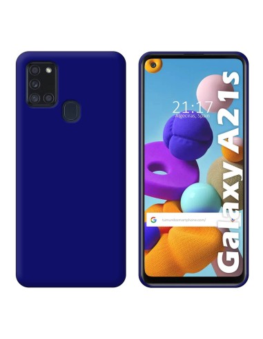 Funda Silicona Gel TPU Azul para Samsung Galaxy A21s