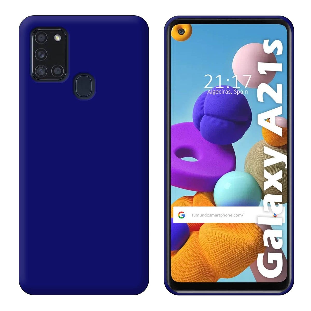 Funda Silicona Gel TPU Azul para Samsung Galaxy A21s