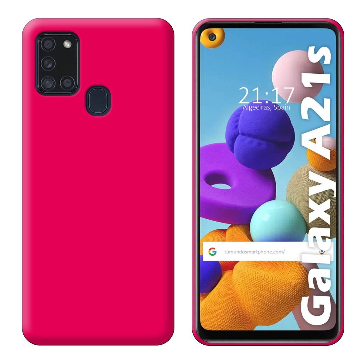 Funda Silicona Gel TPU Rosa para Samsung Galaxy A21s
