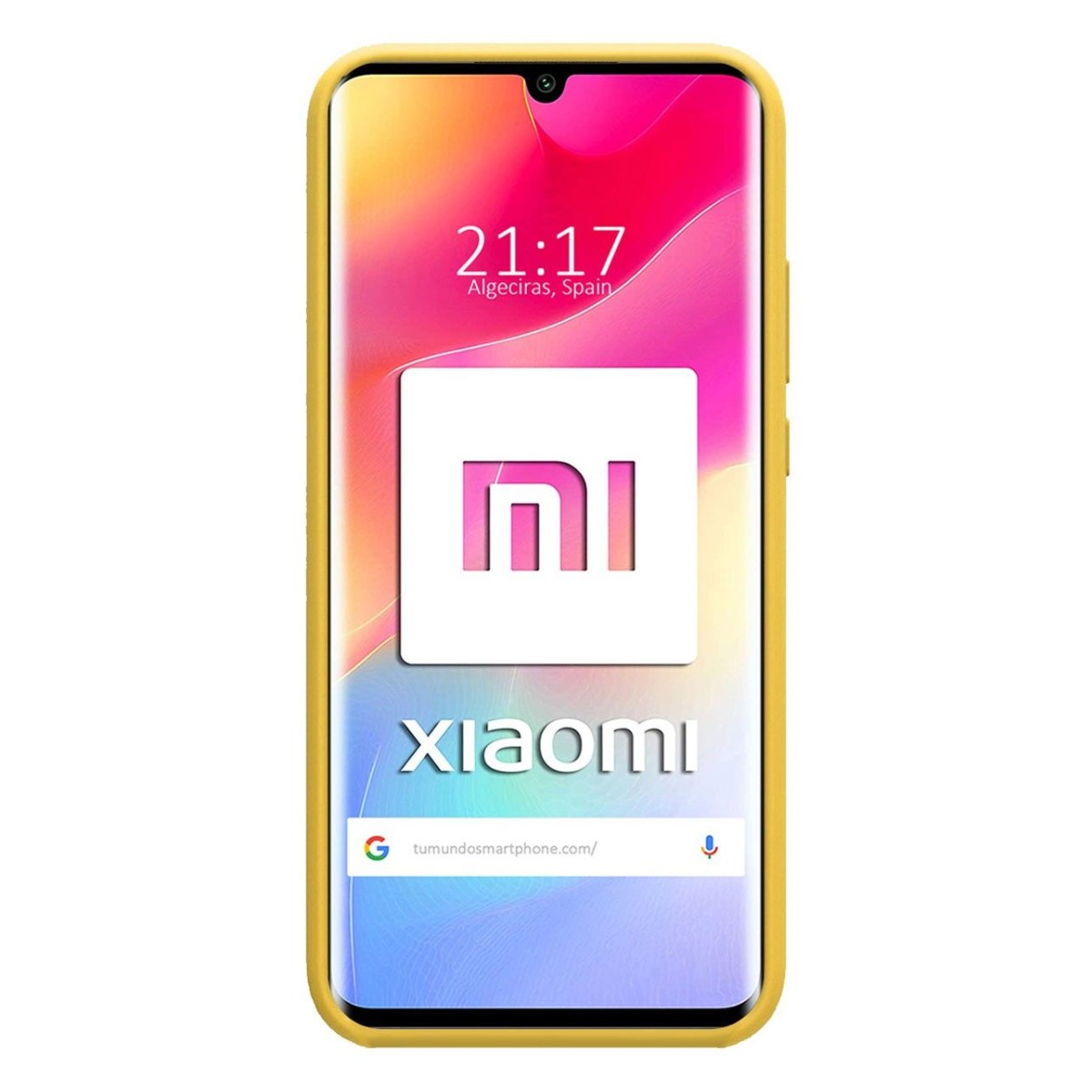 Funda Silicona Líquida Ultra Suave para Xiaomi Mi Note 10 Lite color Amarilla