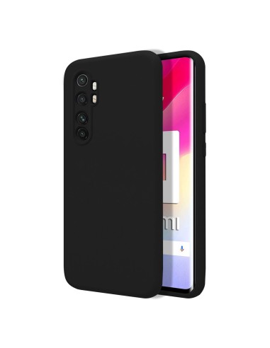Funda Silicona Líquida Ultra Suave para Xiaomi Mi Note 10 Lite color Negra