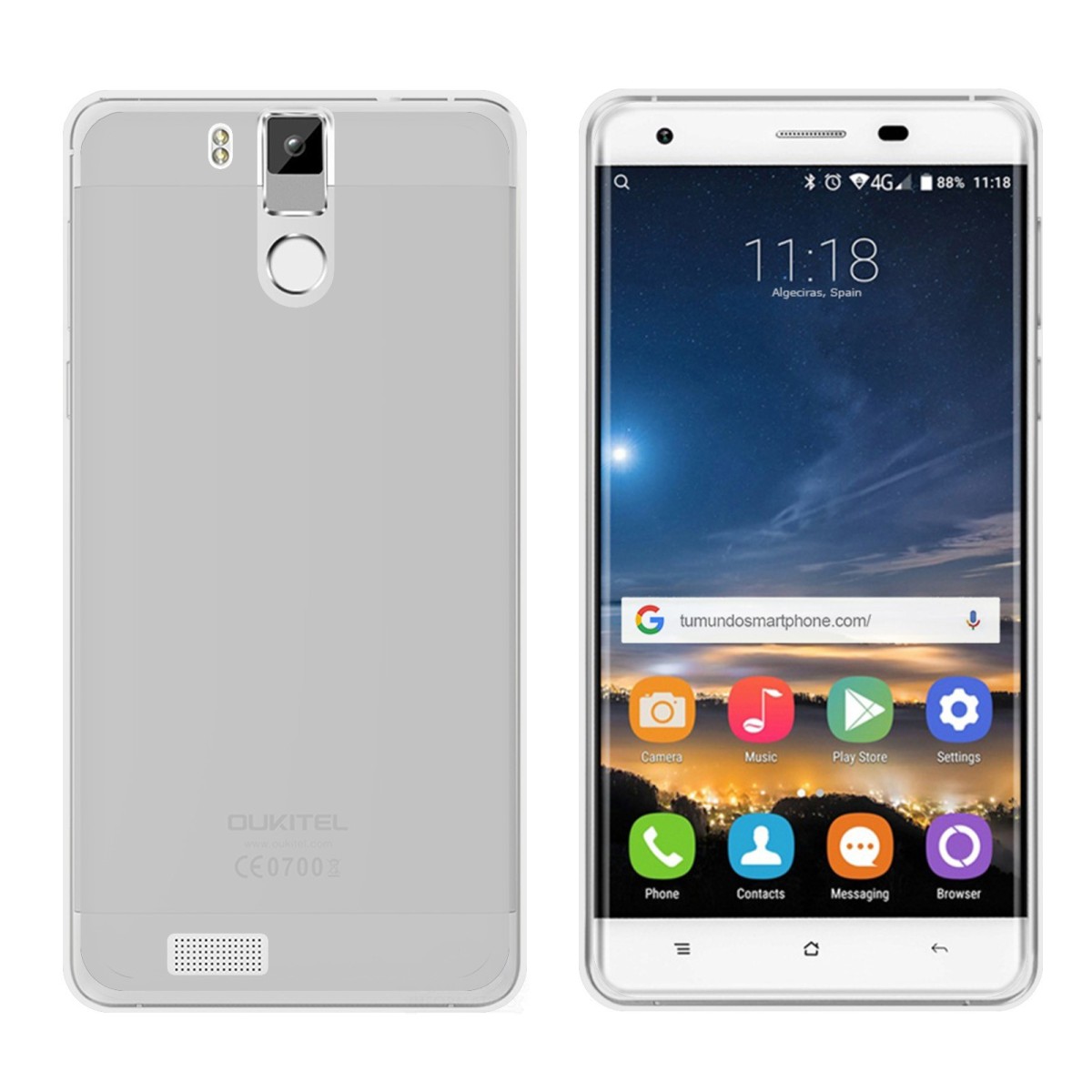 Funda Gel Tpu para Oukitel K6000 / K6000 Pro Color Transparente