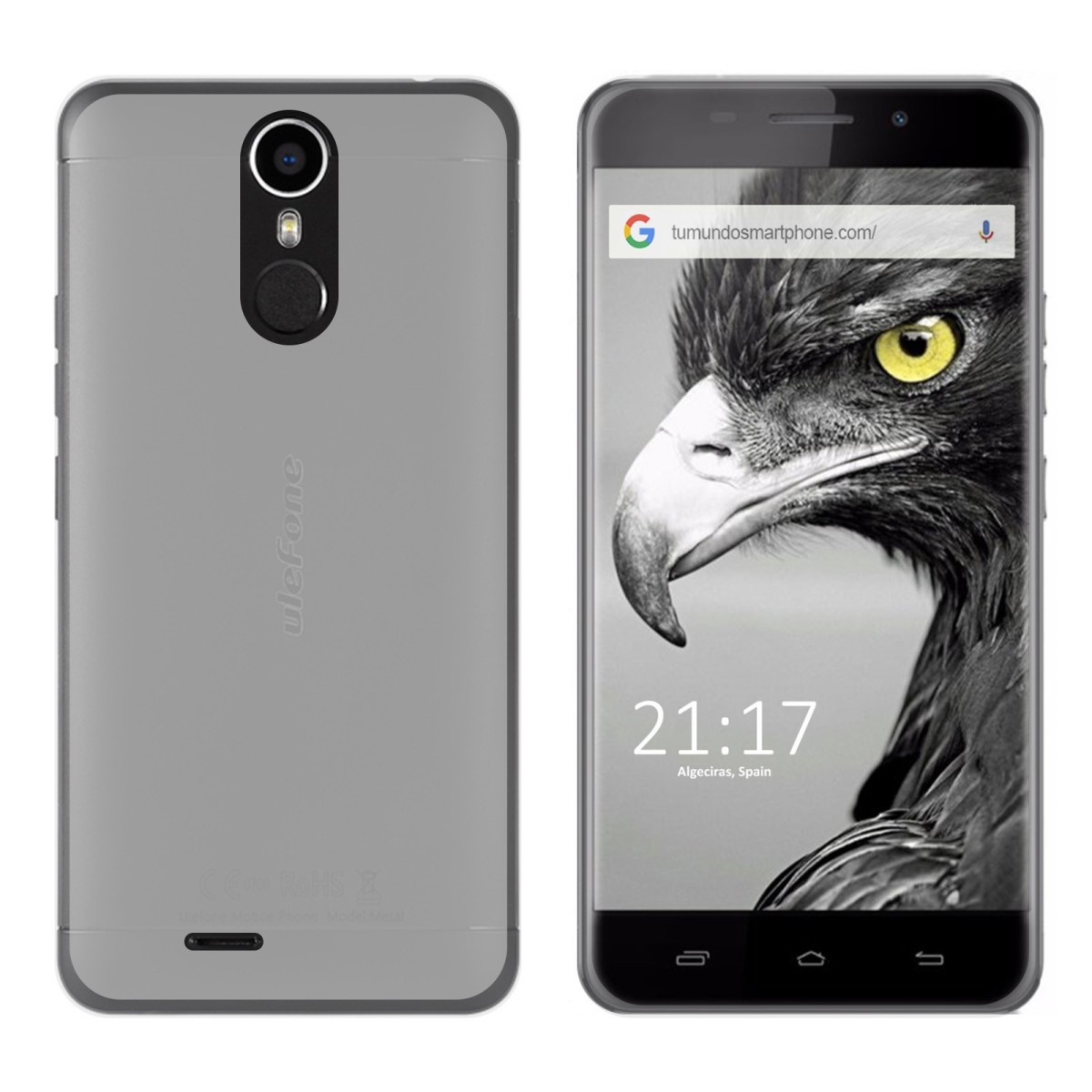 Funda Gel Tpu para Ulefone Metal Color Transparente