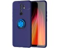 Funda Magnetica Soporte con Anillo Giratorio 360 para Xiaomi Redmi 9 Azul