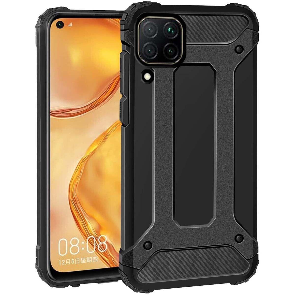 Funda Tipo Hybrid Tough Armor (Pc+Tpu) Negra para Huawei P40 Lite