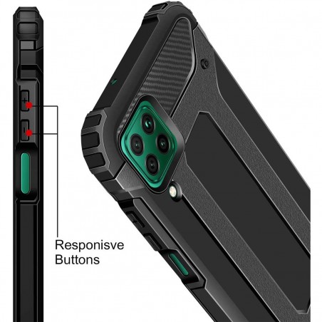 Funda Tipo Hybrid Tough Armor (Pc+Tpu) Negra para Huawei P40 Lite