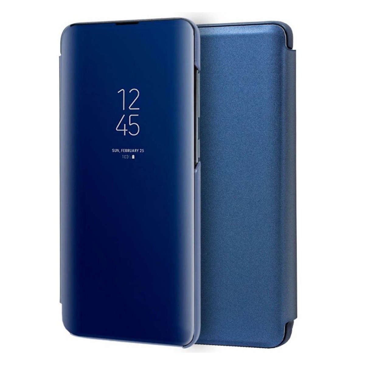 Funda Flip Cover Clear View para Xiaomi Redmi Note 9 color Azul