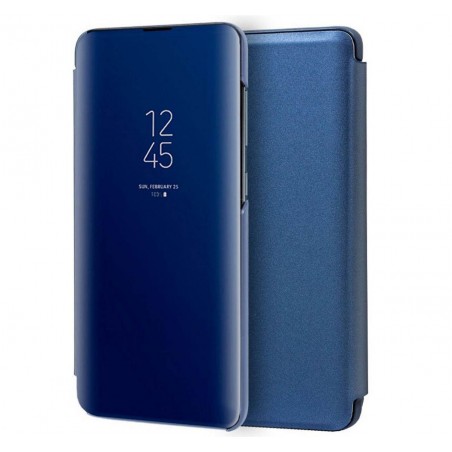 Funda Flip Cover Clear View para Xiaomi Redmi Note 9 color Azul
