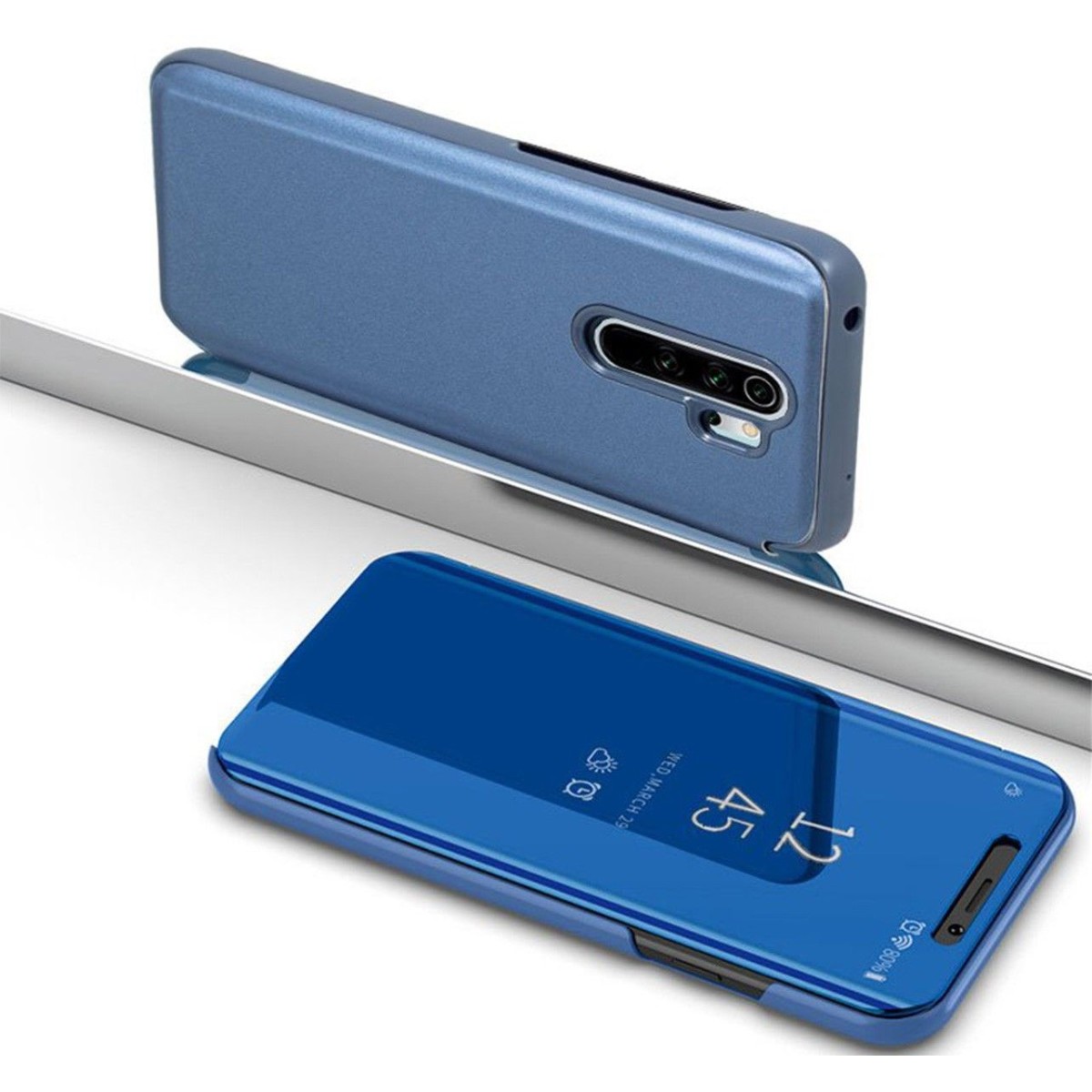 Funda Flip Cover Clear View para Xiaomi Redmi 9 color Azul