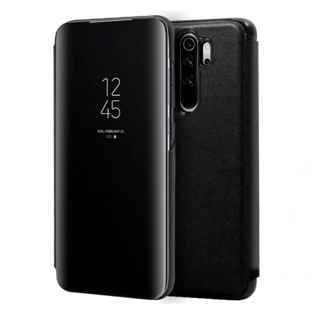 Funda Flip Cover Clear View para Xiaomi Redmi 9 color Negra