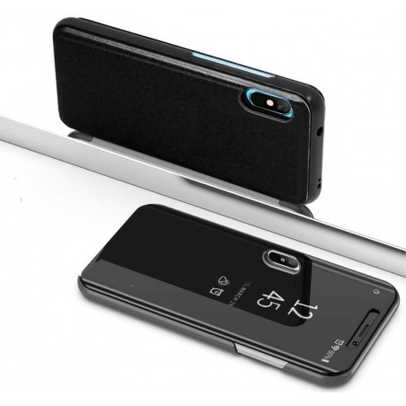Funda Flip Cover Clear View para Xiaomi Redmi 9A / 9AT color Negra