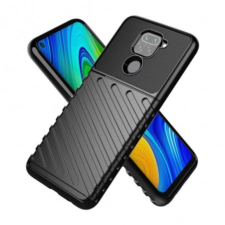 Funda Gel Flexible Thunder Armor Rugged Xiaomi Redmi Note 9 Negra