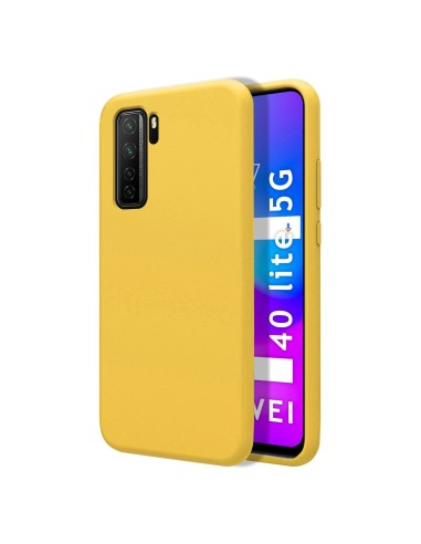 Funda Silicona Líquida Ultra Suave para Huawei P40 Lite 5G color Amarilla