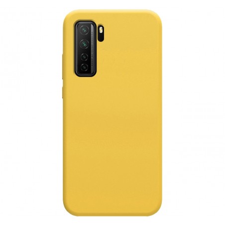 Funda Silicona Líquida Ultra Suave para Huawei P40 Lite 5G color Amarilla