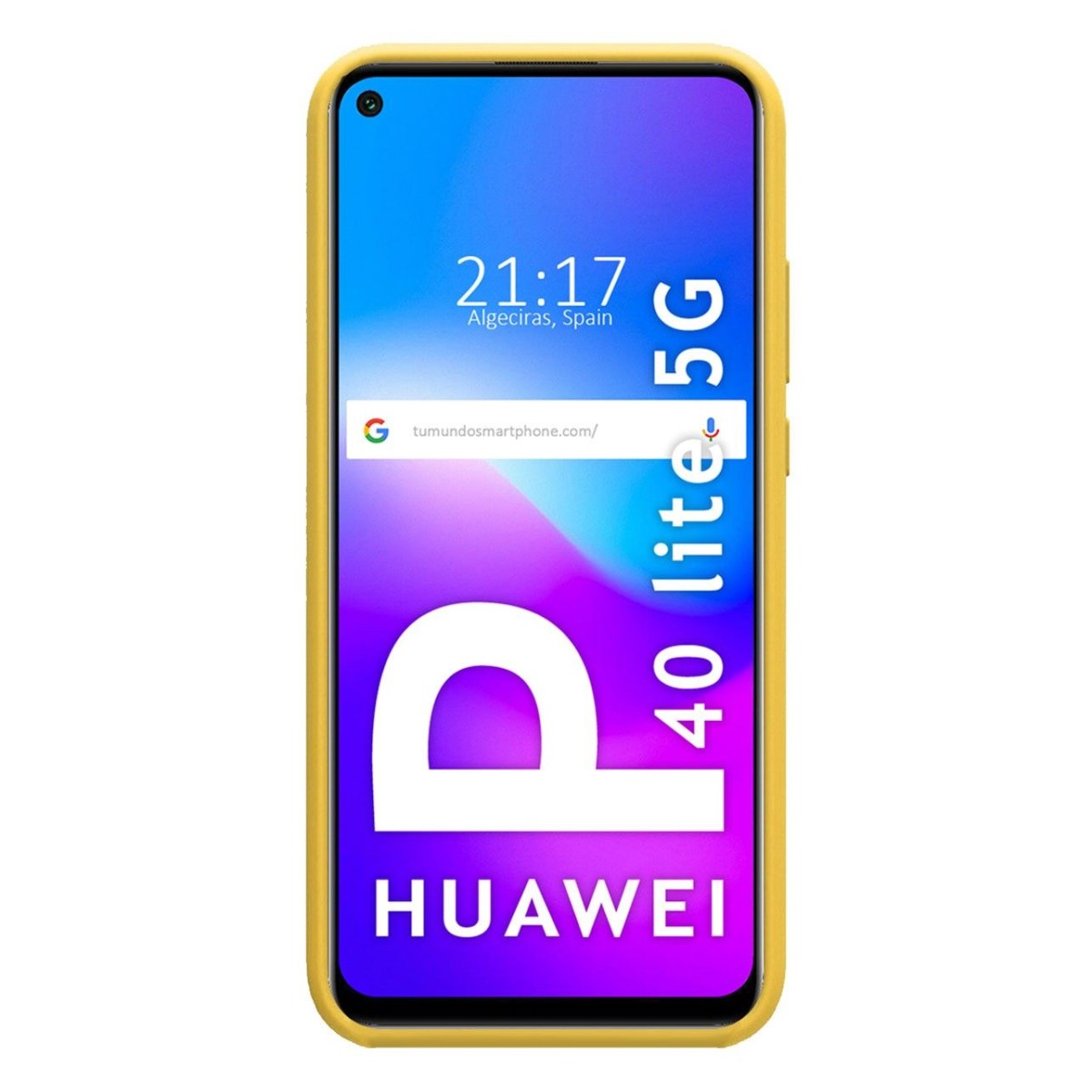Funda Silicona Líquida Ultra Suave para Huawei P40 Lite 5G color Amarilla