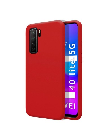 Funda Silicona Líquida Ultra Suave para Huawei P40 Lite 5G color Roja