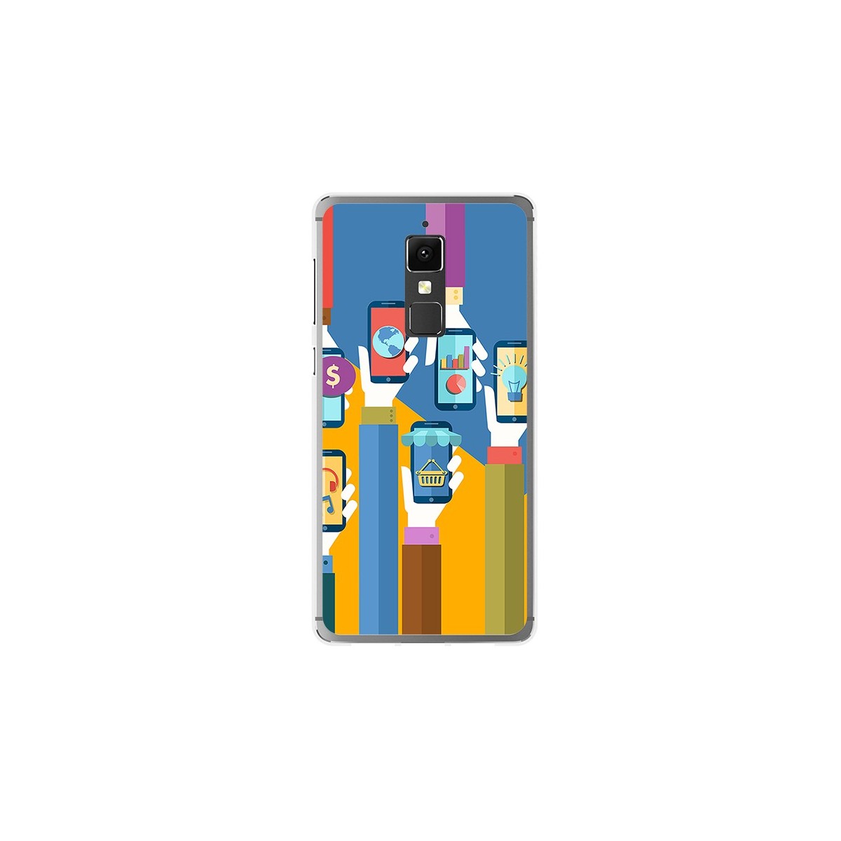 Funda Gel Tpu para Elephone S3 Diseño Apps Dibujos