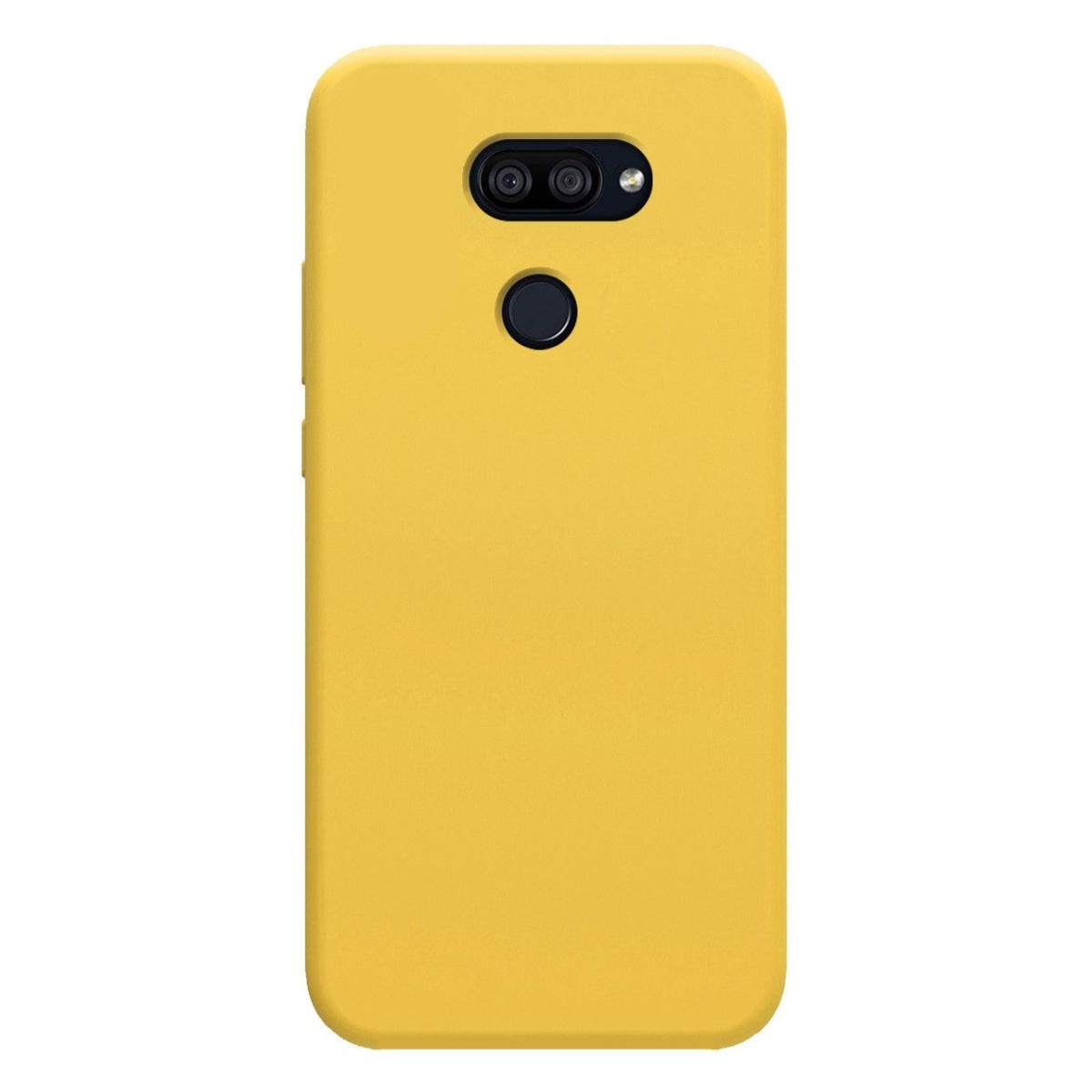 Funda Silicona Líquida Ultra Suave para Lg K40S color Amarilla