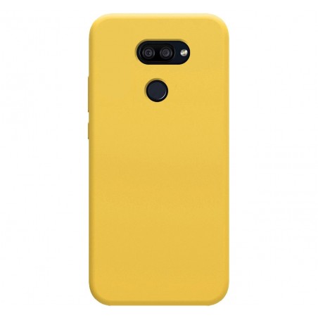 Funda Silicona Líquida Ultra Suave para Lg K40S color Amarilla