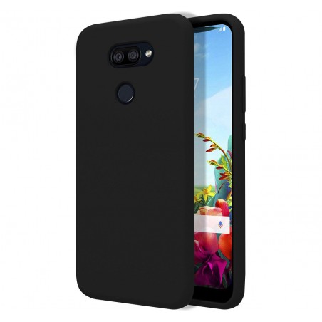 Funda Silicona Líquida Ultra Suave para Lg K40S color Negra