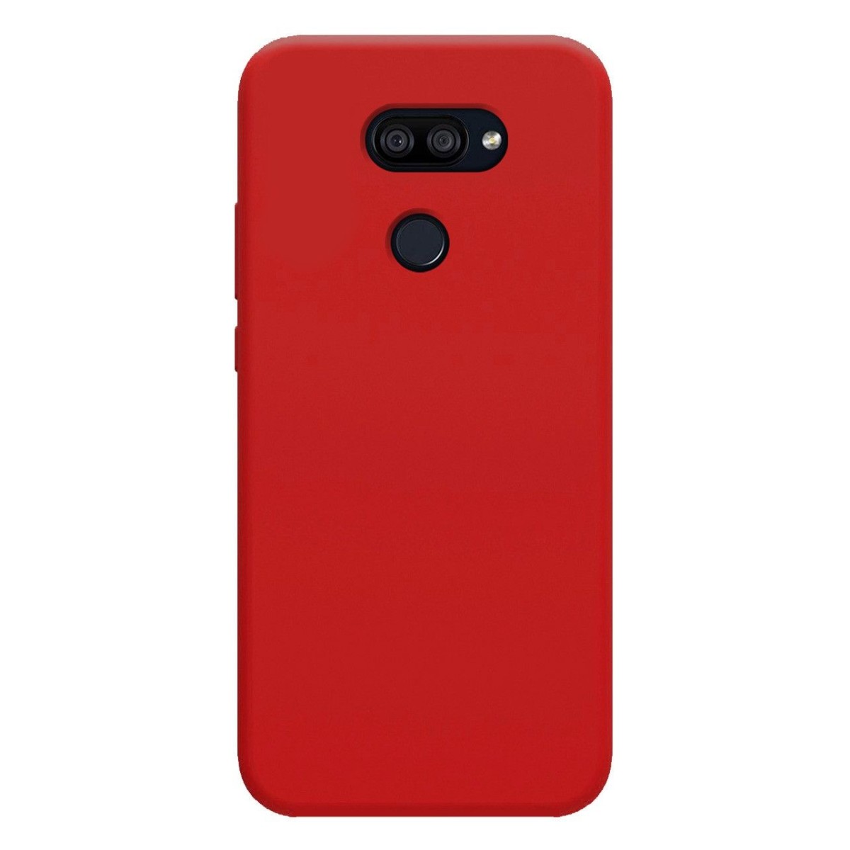 Funda Silicona Líquida Ultra Suave para Lg K40S color Roja