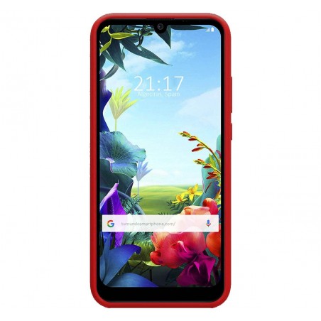 Funda Silicona Líquida Ultra Suave para Lg K40S color Roja