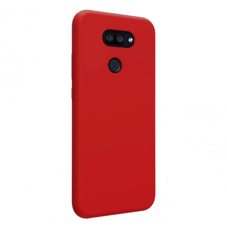 Funda Silicona Líquida Ultra Suave para Lg K40S color Roja