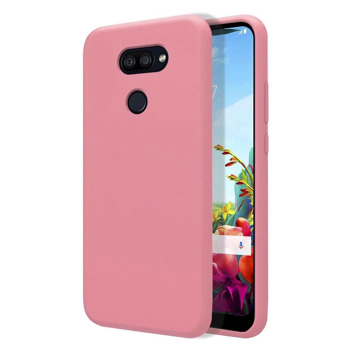 Funda Silicona Líquida Ultra Suave para Lg K40S color Rosa