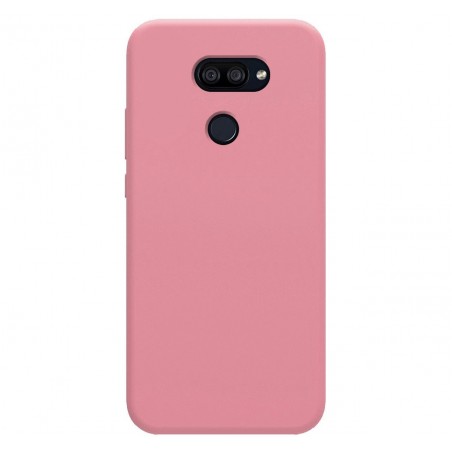 Funda Silicona Líquida Ultra Suave para Lg K40S color Rosa