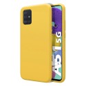 Funda Silicona Líquida Ultra Suave para Samsung Galaxy A51 5G color Amarilla