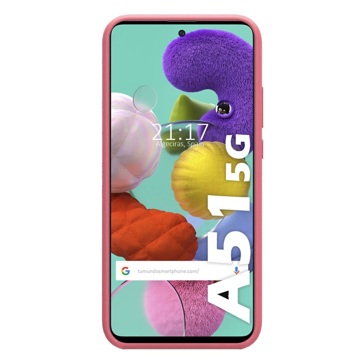 Funda Silicona Líquida Ultra Suave para Samsung Galaxy A51 5G color Rosa