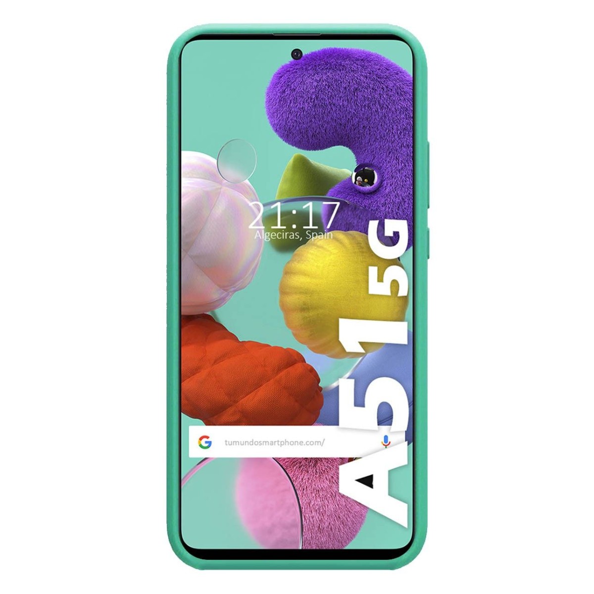 Funda Silicona Líquida Ultra Suave para Samsung Galaxy A51 5G color Verde
