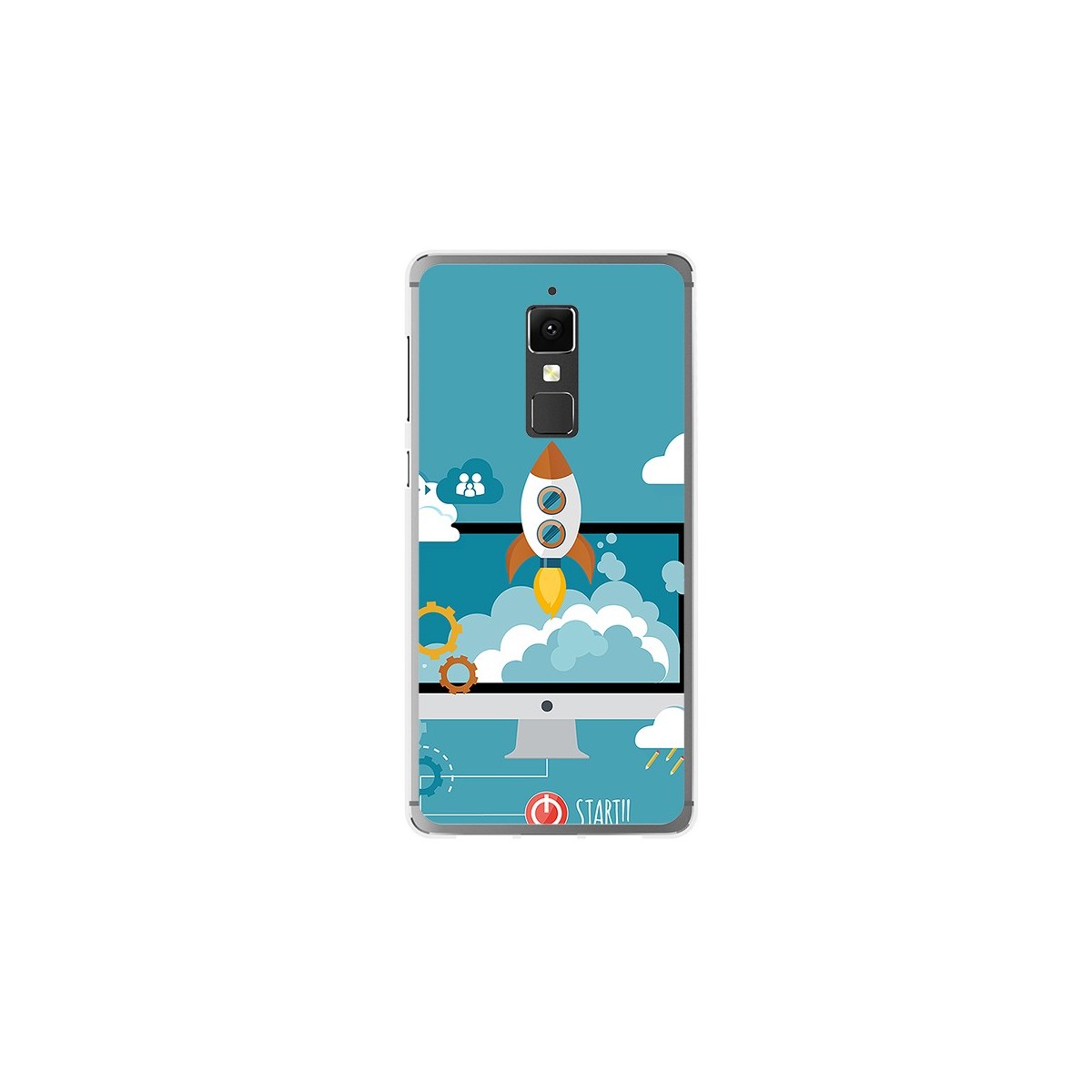 Funda Gel Tpu para Elephone S3 Diseño Cohete Dibujos