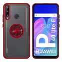 Funda Mate con Borde Rojo y Anillo Giratorio 360 para Huawei P40 Lite E
