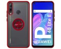 Funda Mate con Borde Rojo y Anillo Giratorio 360 para Huawei P40 Lite E