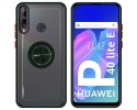 Funda Mate con Borde Verde y Anillo Giratorio 360 para Huawei P40 Lite E